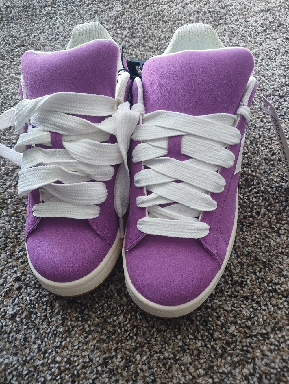 Purple Lace-Up Casual Sneakers